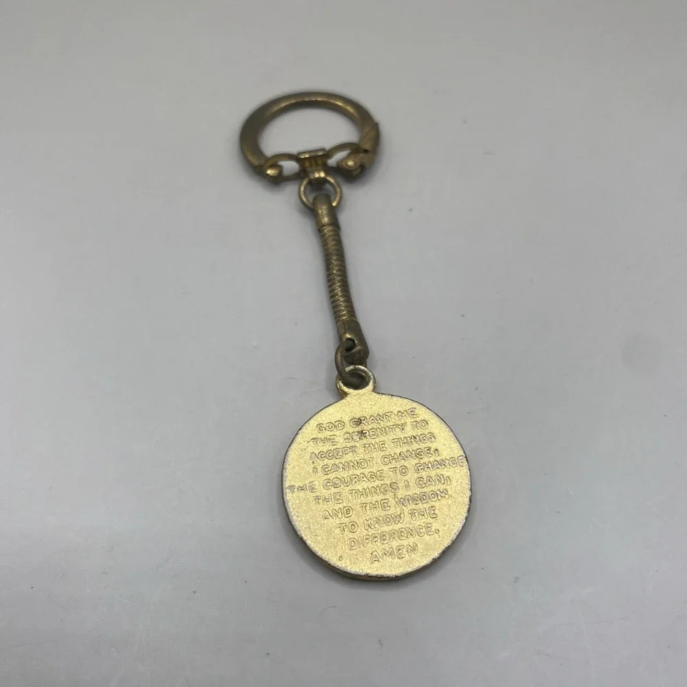 Vintage Serenity‎ Praying Hands Keychain Key Ring Chain Fob Hangtag Christian